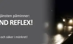 Räddningstjänsten påminner: ANVÄND REFLEX! Håll dig synlig och säker i mörkret, även med en barnvagn.