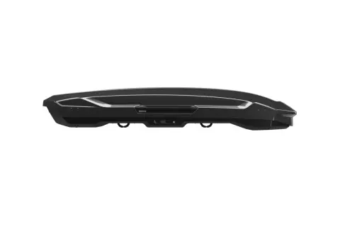 Svart takbox XXL från Thule, perfekt för att maximera lastutrymmet på din bil för alla äventyr.