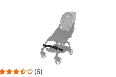 Svart fotstöd för barnvagn, ger extra komfort för ditt barn. Enkel att fästa.