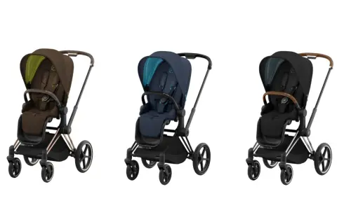 Tre sittdelar för Cybex Priam barnvagn i olika färger. Perfekt för barn i alla åldrar.