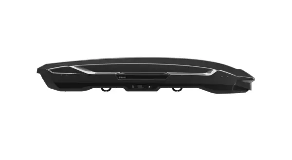 Svart takbox XXL från Thule, perfekt för att maximera lastutrymmet på din bil för alla äventyr.
