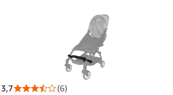 Svart fotstöd för barnvagn, ger extra komfort för ditt barn. Enkel att fästa.